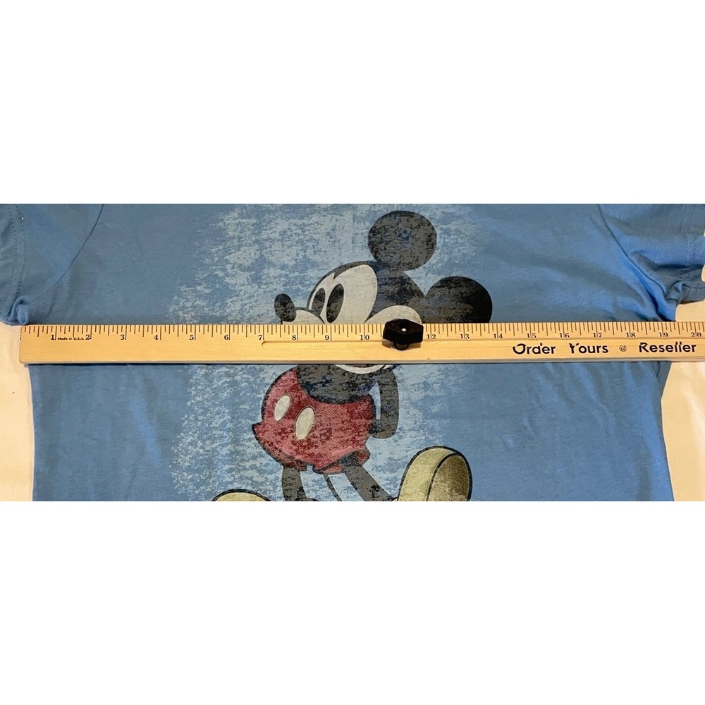 Walt Disney MICKEY MOUSE Tshirt Blue Junior‎ Size XXL 19 Wonderful World Disney - Picture 5 of 6